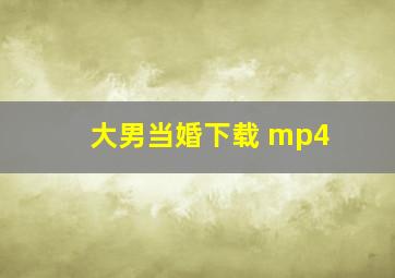 大男当婚下载 mp4